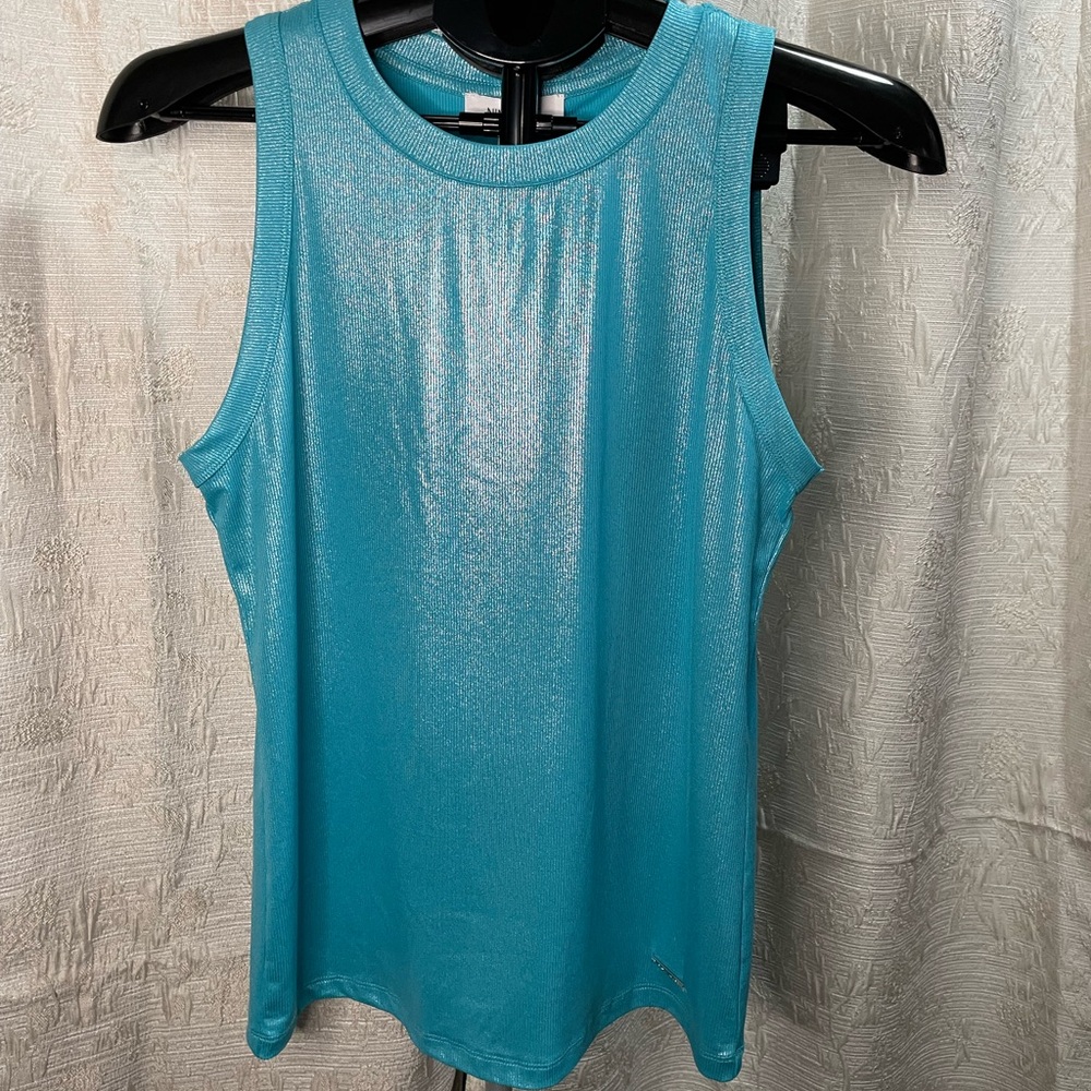 Nine West Shimmering Turquoise Tank Top NWT
